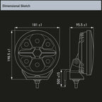 Hella Valuefit Blade Round 7" Black single
