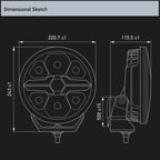 Hella Valuefit Blade 9" Round Black single