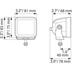 Hella LED Black Magic 3.2" Cube Kit - (Flood)