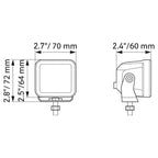 Hella LED Black Magic 2.7" Cube Kit - (Flood)