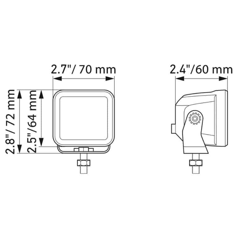Hella LED Black Magic 3.2" Cube Kit - (Spot)