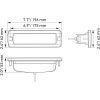 Hella Black Magic LED Mini Lightbar 6.2˝ Single Flush Mount (Flood)