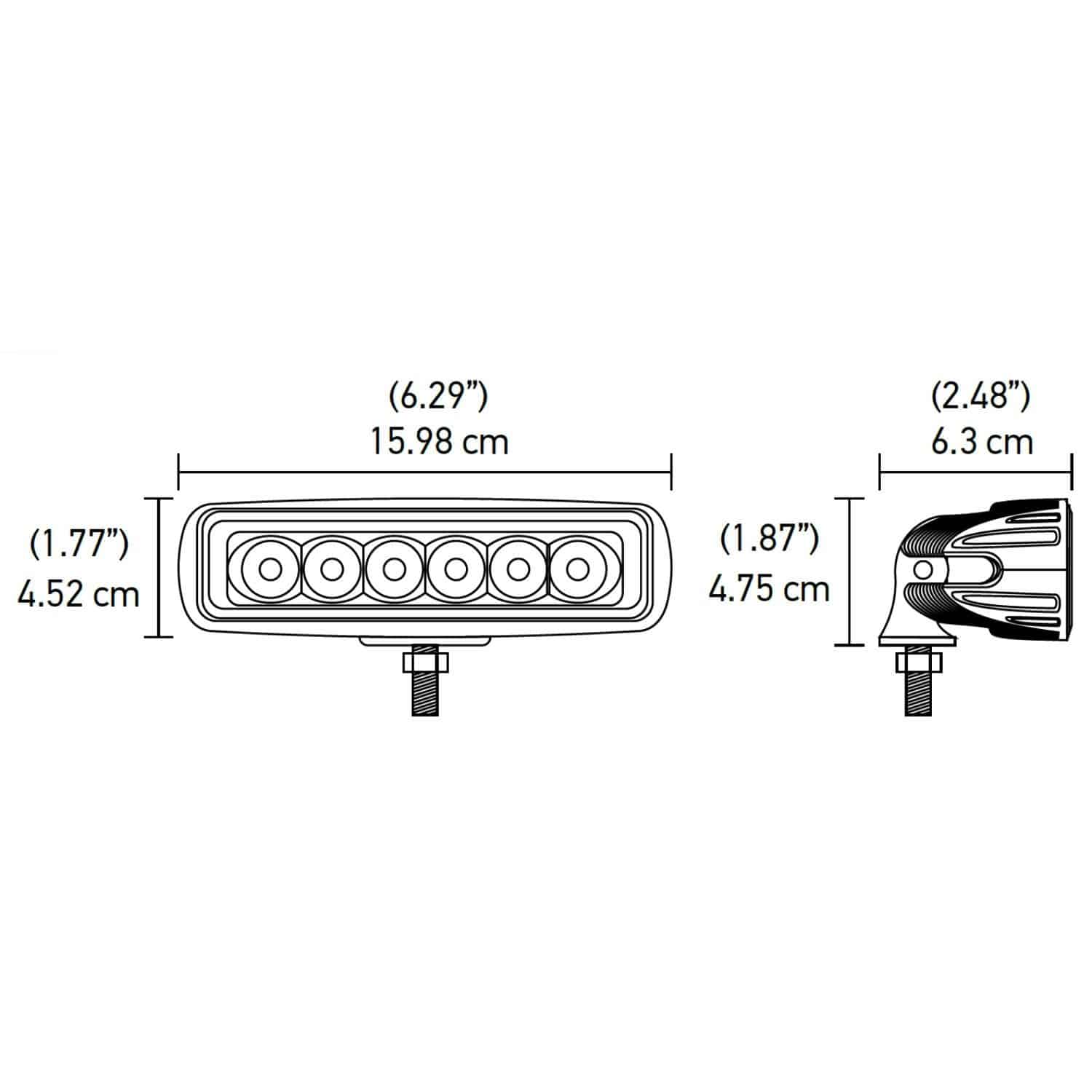 Hella Valuefit Mini Lightbar 6 LED Spot Light