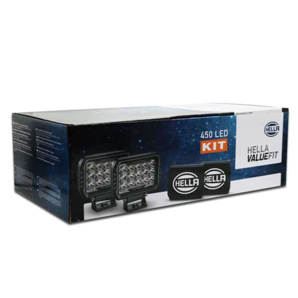 Hella Valuefit 450 LED Kit ECE Approved (2 Spotlights with wiring Harness)