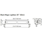 Hella Black Magic LED Slim Light Bar 20’’