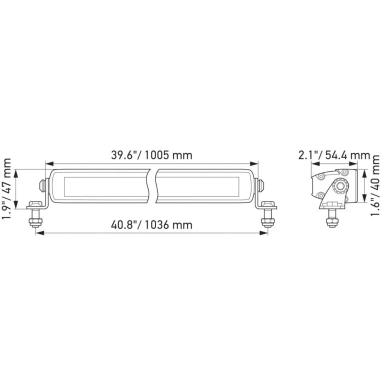 Hella Black Magic LED Slim Light Bar 40’’