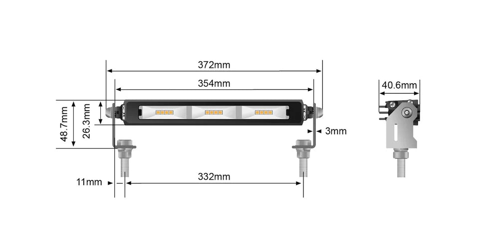 STEDI MICRO V2 13.9-INCH 24 LED FLOOD light (5700K)